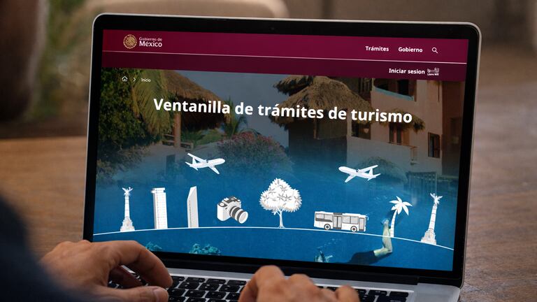 Tourism Procedures Window: digital platform screen showing registration options